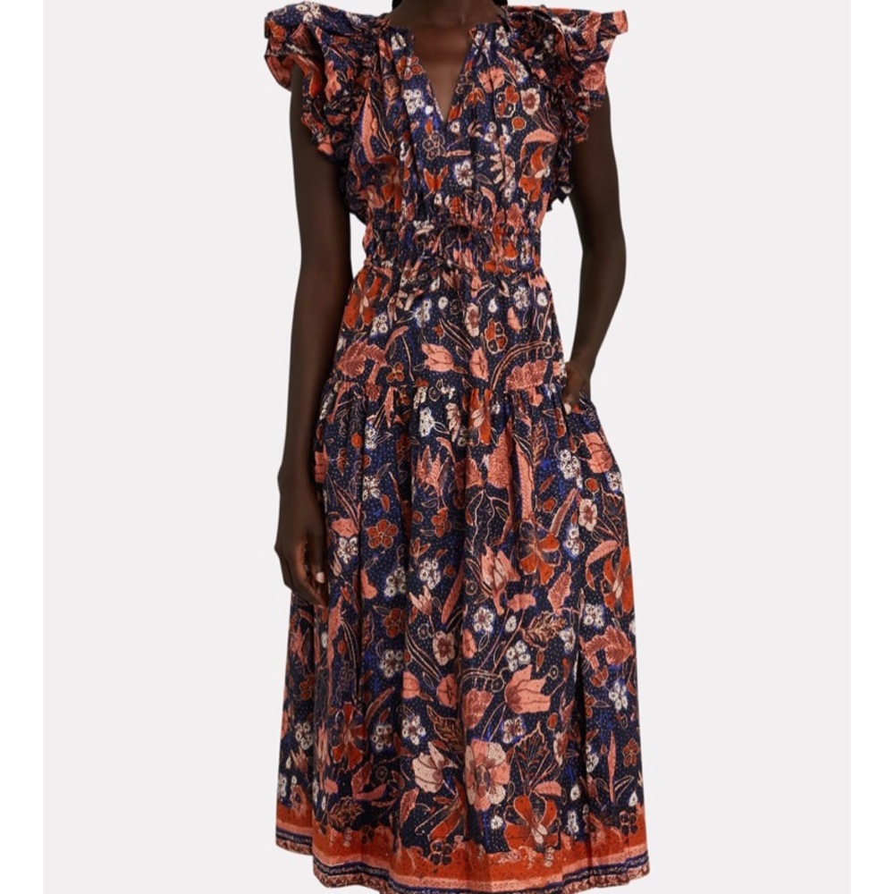 Ulla Johnson Arina Frilled Midi Dress